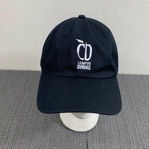 Campus Dining Baseball Hat Unisex OS Black White Adjustable Strapback WearGuard